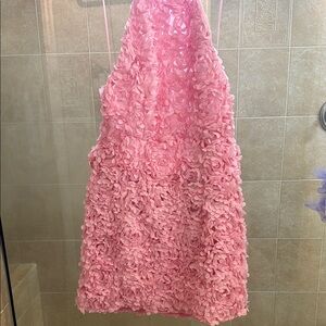 Selfie Leslie Pink Halter Sheath Dress